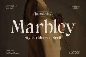 Beispiel einer Marbley-Schriftart